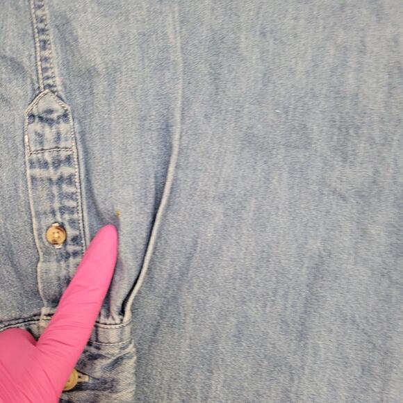 Vintage 1995 Bugs-Bunny Denim Shirt L/XL 23x30 Looney-Tunes - Picture 8 of 16